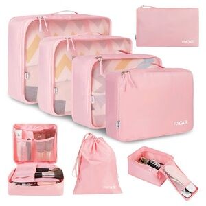 Pink Travel Packing Cubes Set